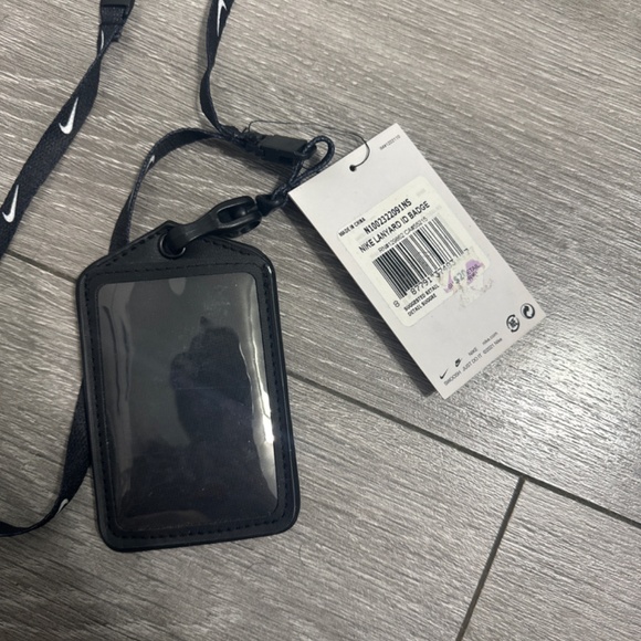 Black Nike lanyard Id badge